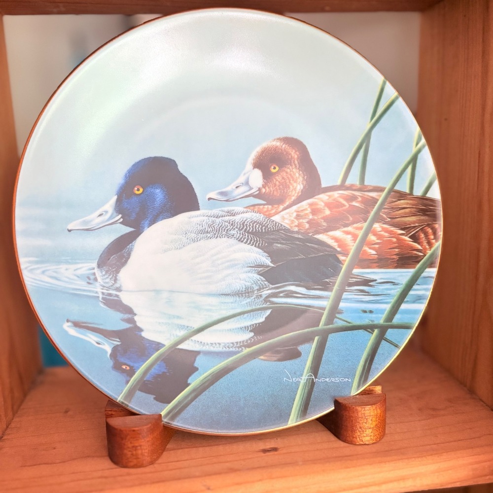 Neal Anderson Greater Scaup Waterfowl Collector Plate Vintage Duck Wildlife Art
